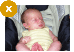 Uskarpt billede af baby