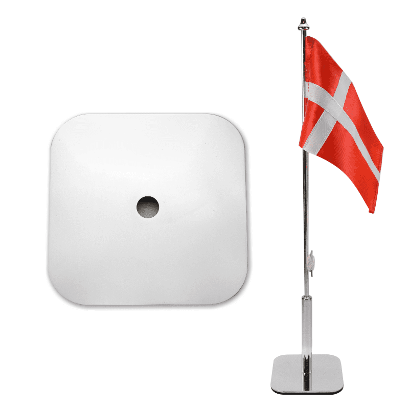 Bordflagstang med firkantet fod