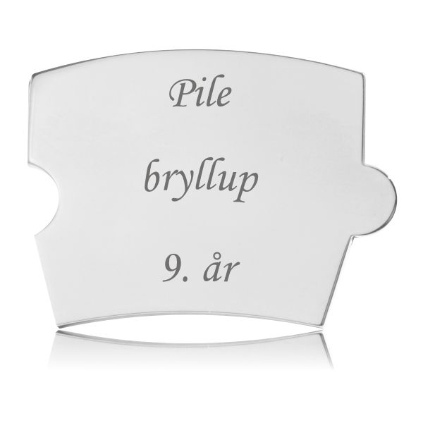 Memozz Spin brik til pilebryllup i håndpoleret rustfrit stål